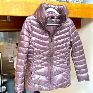 Karl Lagerfeld Women’s Plum colored winter puffer jacket